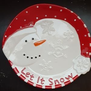 Snow man plate